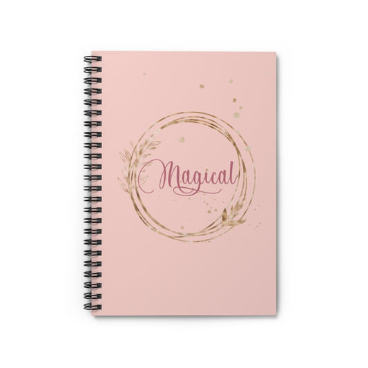 Magical Soft Pink Spiral Notebook Journal