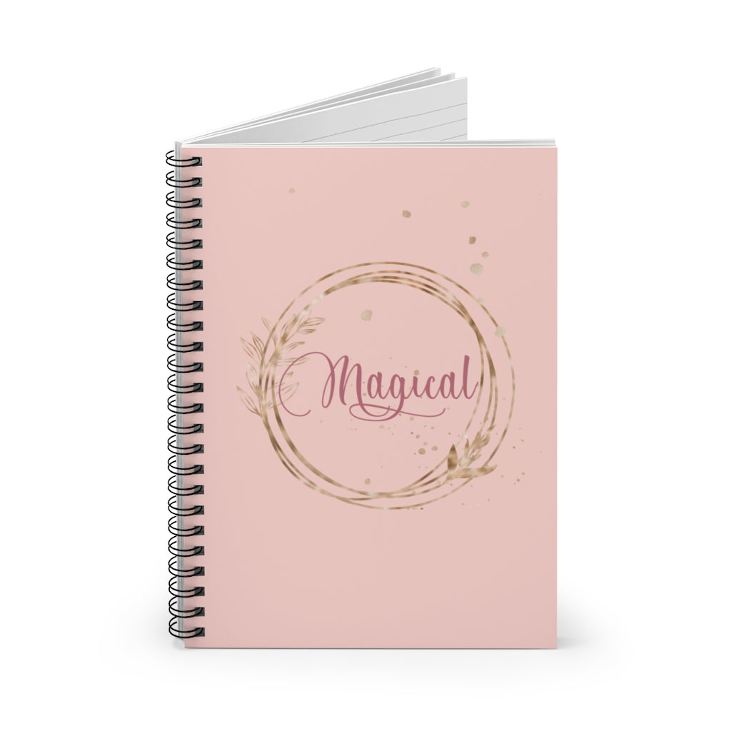 Magical Soft Pink Spiral Notebook Journal