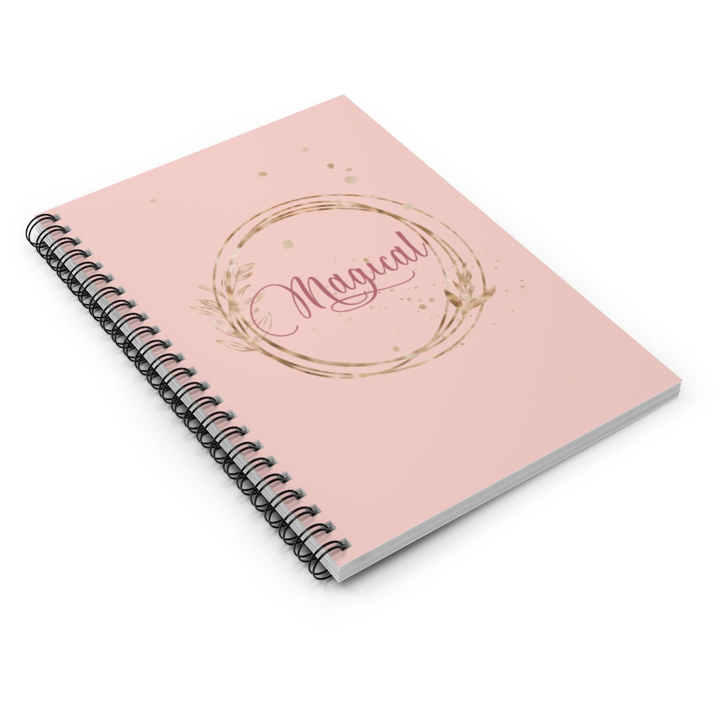 Magical Soft Pink Spiral Notebook Journal