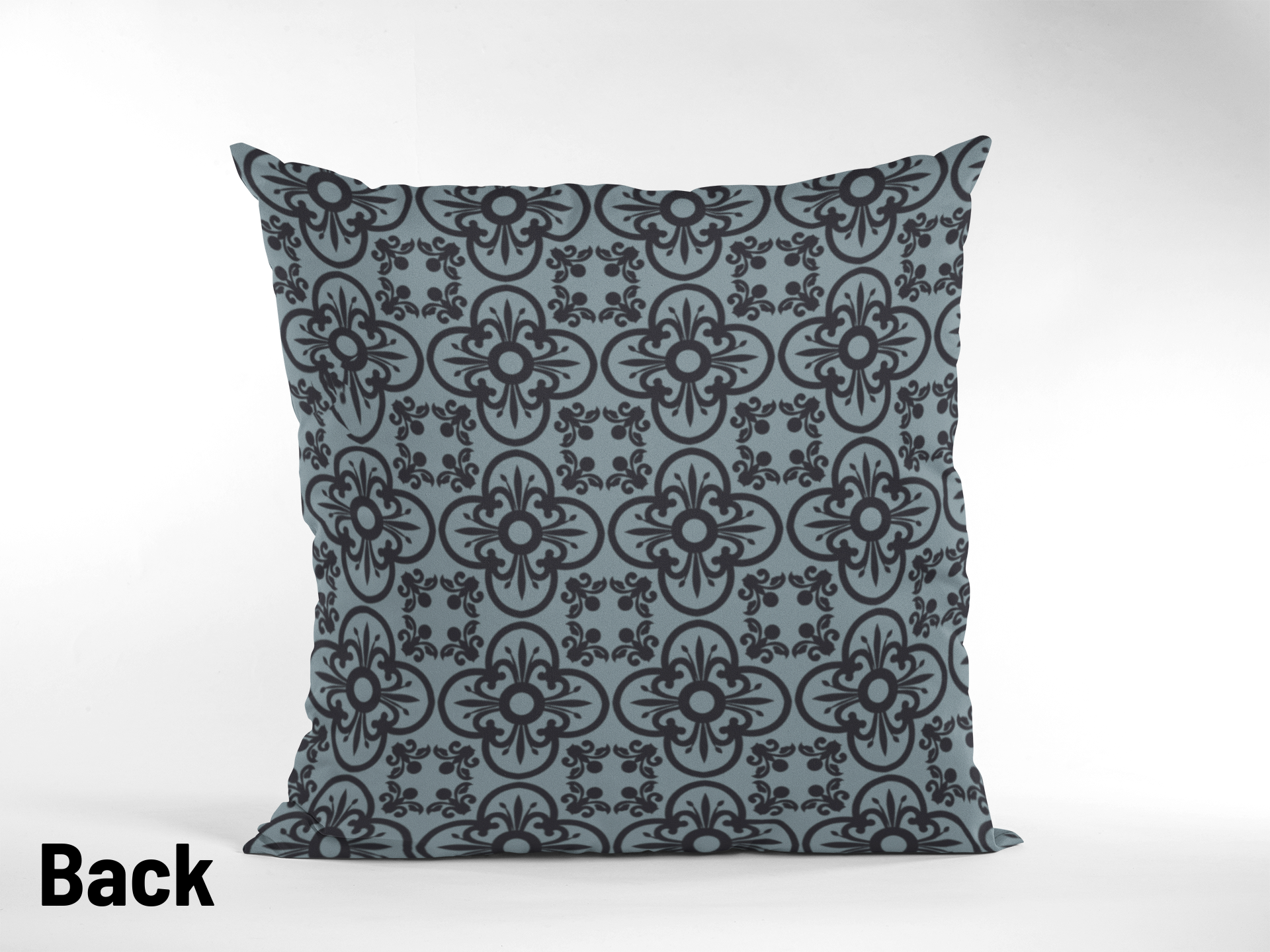 Moroccan Blue Gray Decorative Pillow Cover