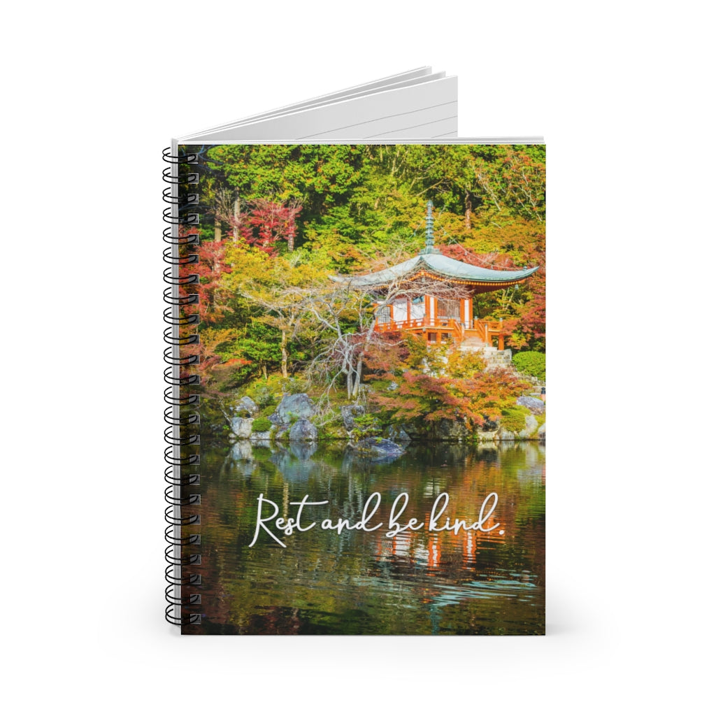 Rest and Be Kind Zen Spiral Journal