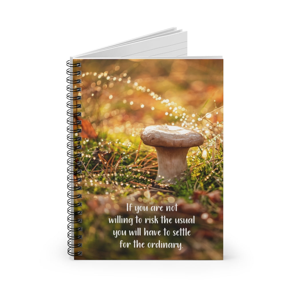 Risk The Usual Positive Spiral Notebook Journal