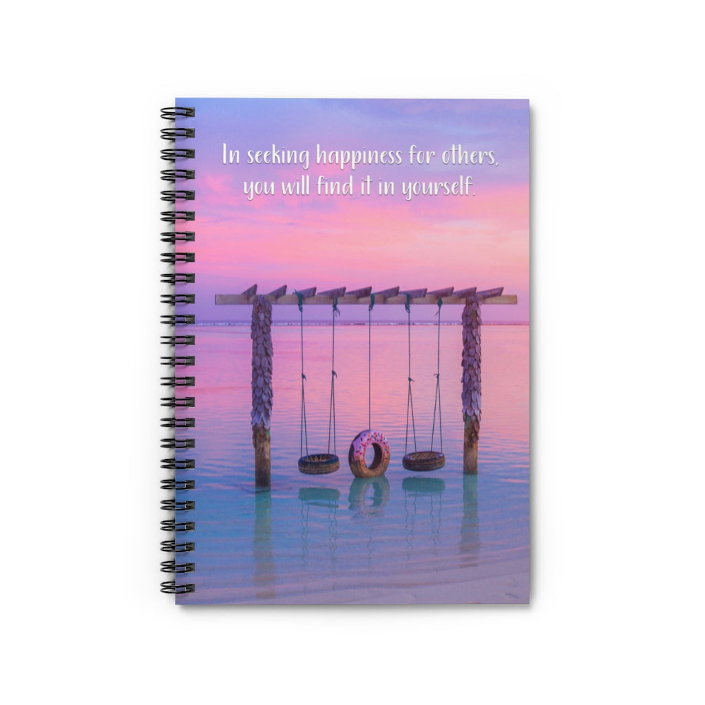 Seeking Happiness Positive Spiral Notebook