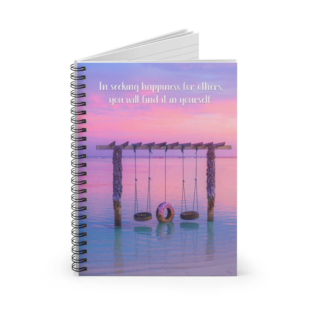 Seeking Happiness Positive Spiral Notebook