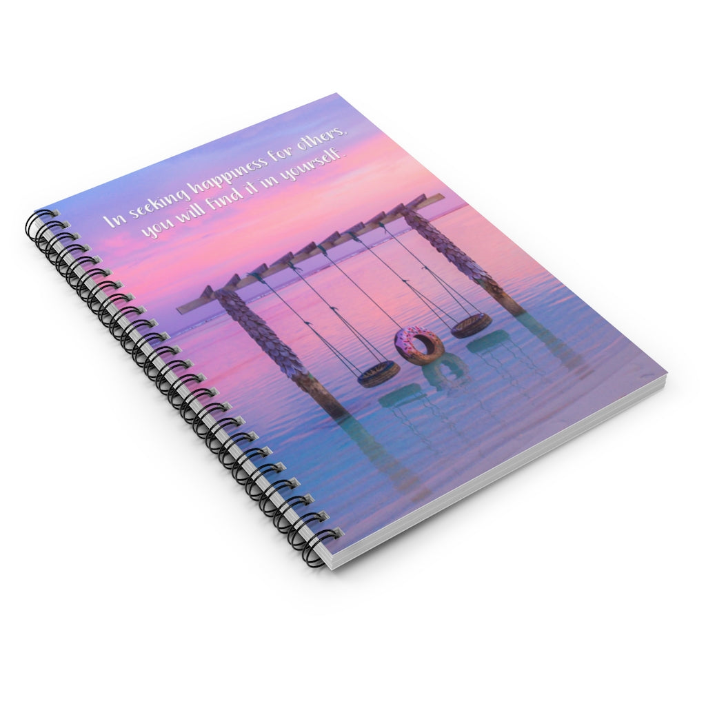 Seeking Happiness Positive Spiral Notebook