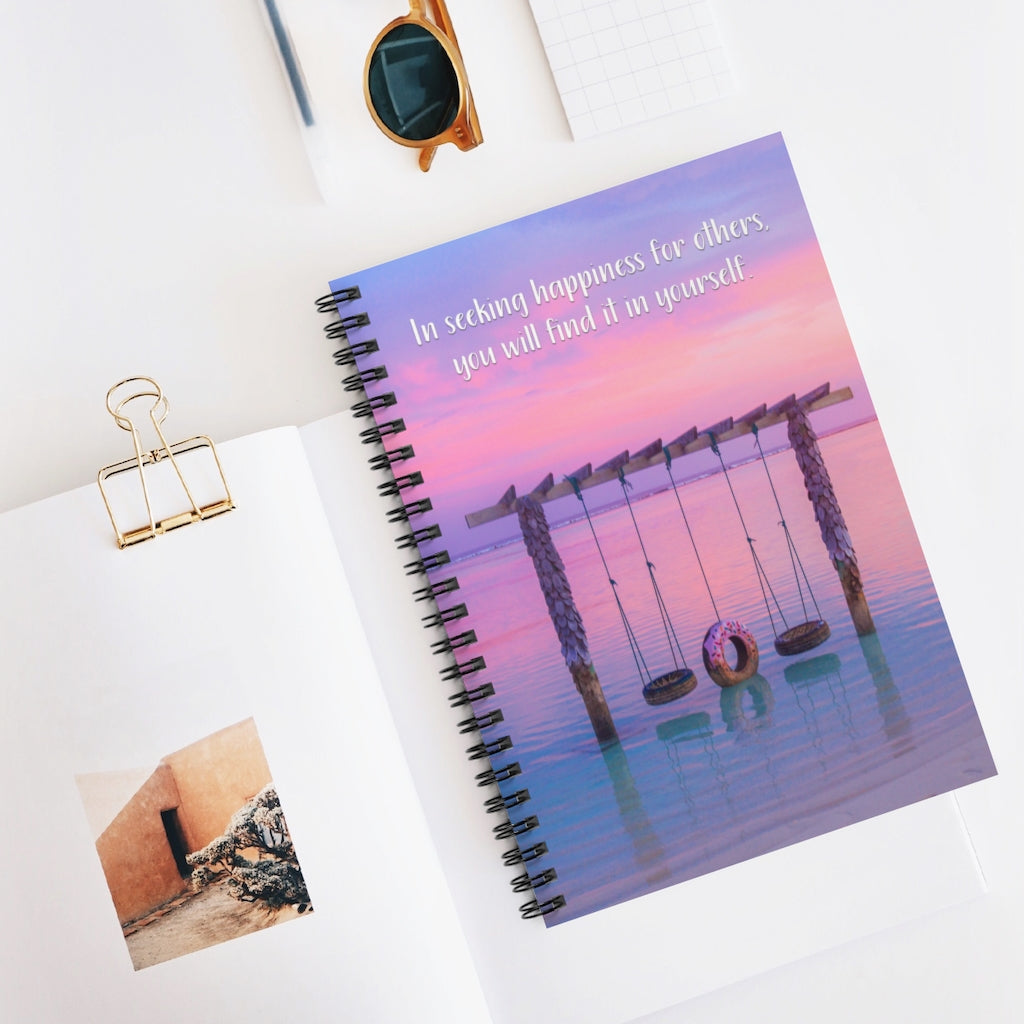 Seeking Happiness Positive Spiral Notebook