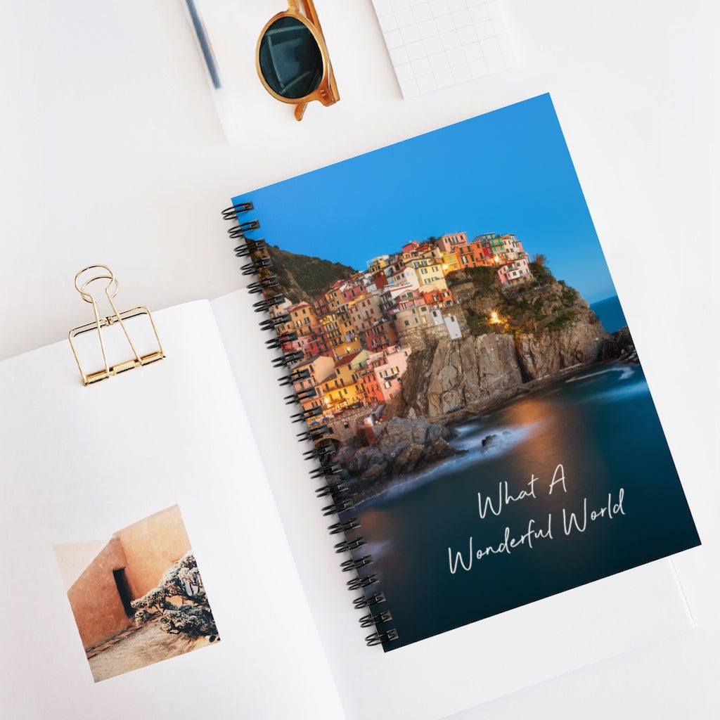 What A Wonderful World Travel Spiral Journal